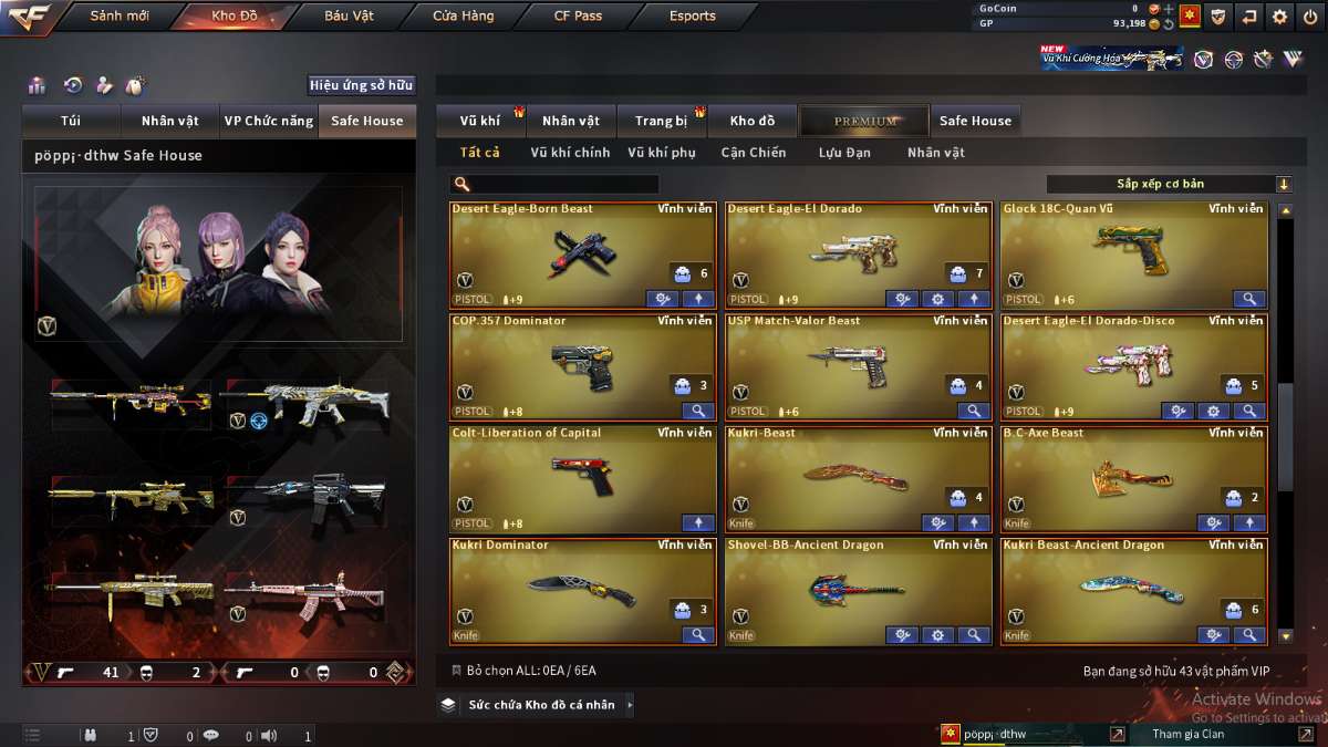 shop acc cf uy tin gia re